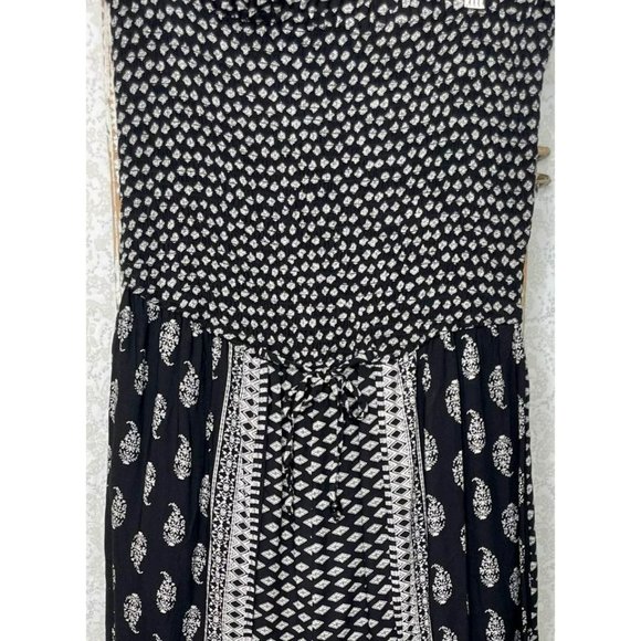Jumpsuit Romper Strapless Wide Leg Goa Beachwear | Black & White Boho - Picture 7 of 8